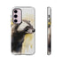 Badger on a Yellow Background - Impact Resistant Phone Case Samsung Galaxy S23 Plus Glossy